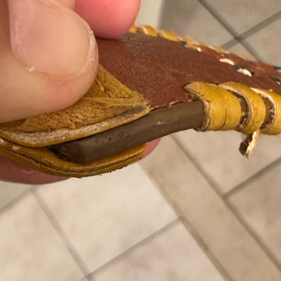 37” Purse/Bag strap - Brown & Tan Weave & Grommet Details - Picture 6 of 8